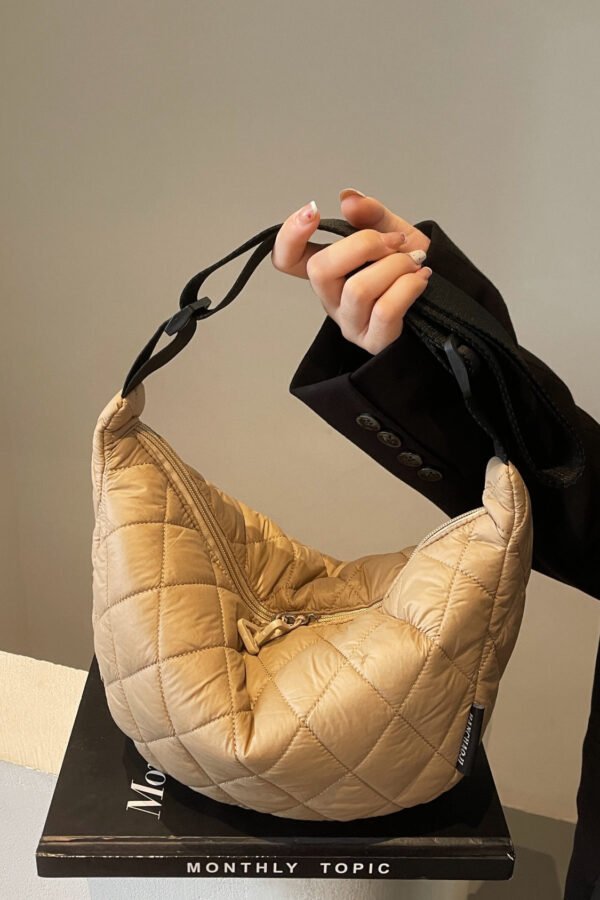 Quilted Adjustable Strap Crossbody Bag - Image 6
