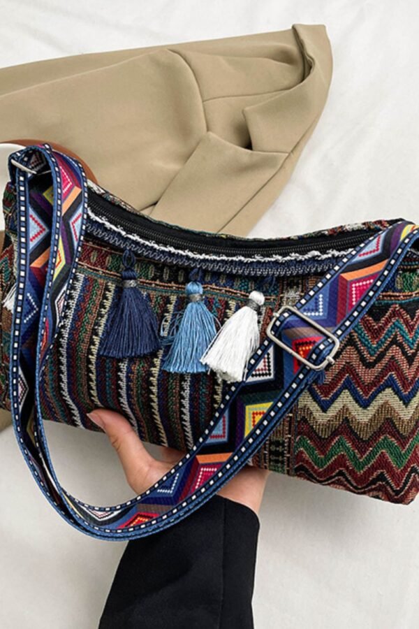 Tassel Adjustable Strap Shoulder Bag - Image 17