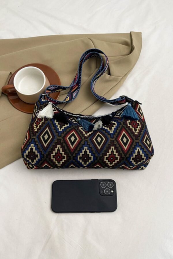 Tassel Adjustable Strap Shoulder Bag - Image 8