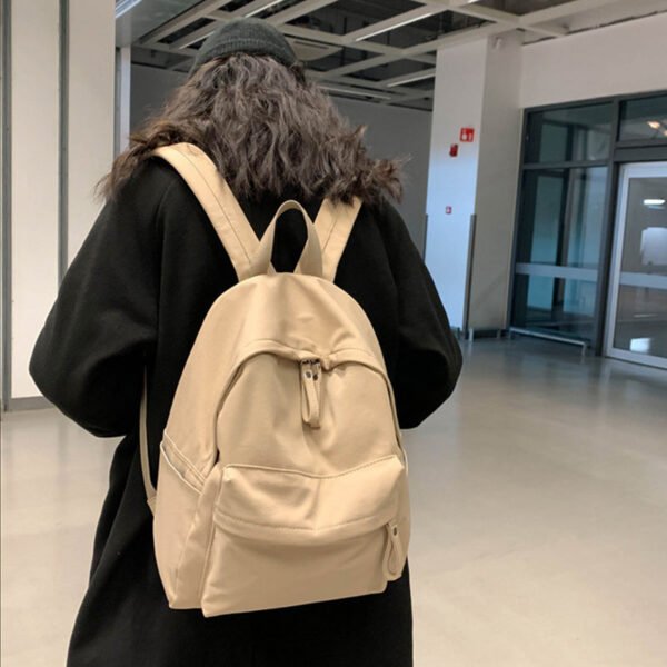 Zip Cotton Backpack Bag - Image 6