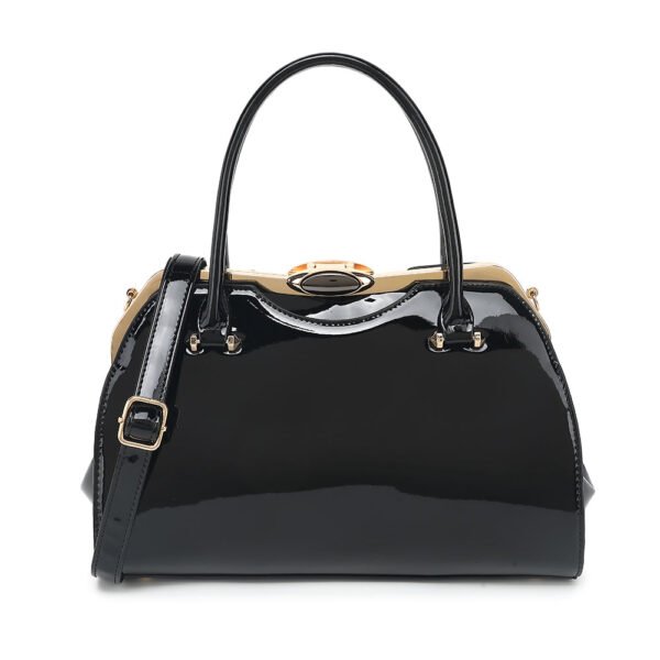 Patent Leather Frame Satchel - Image 2