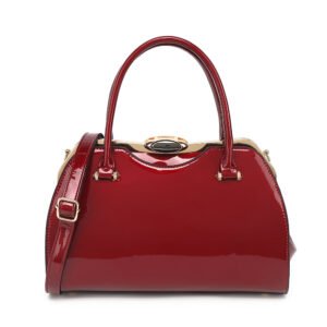 Patent Leather Frame Satchel