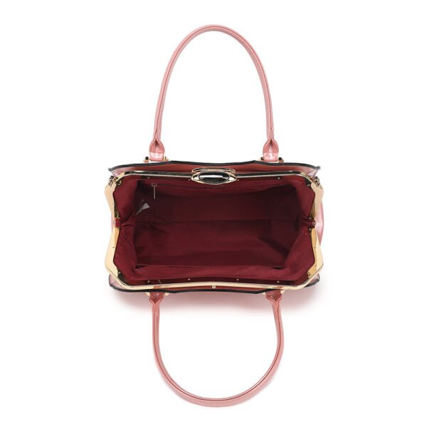 Patent Leather Frame Satchel - Image 7