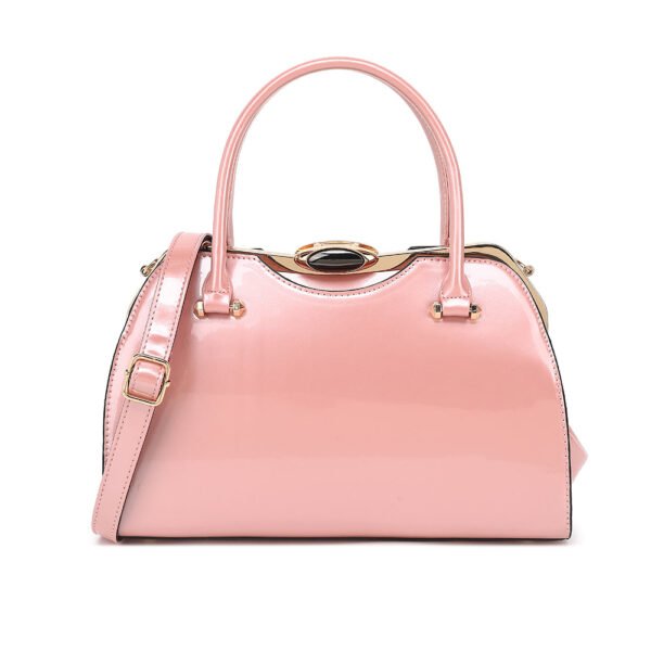 Patent Leather Frame Satchel - Image 6