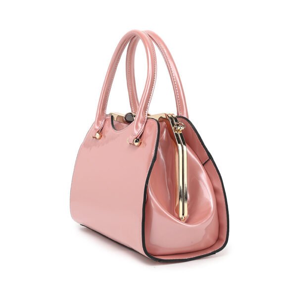 Patent Leather Frame Satchel - Image 8