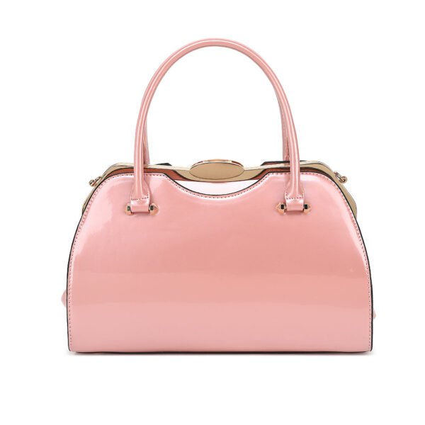 Patent Leather Frame Satchel - Image 9