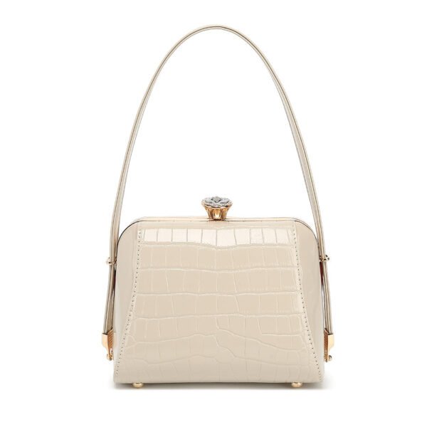 Small Croco Patent Leather Frame Satchel - Image 2