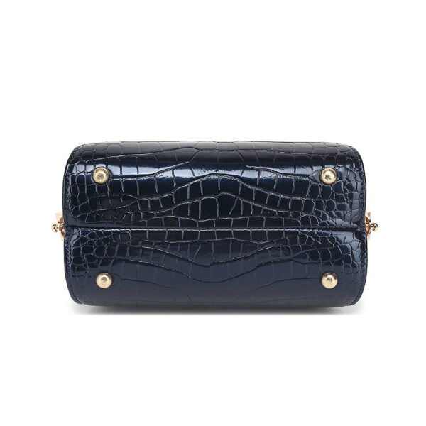 Small Croco Patent Leather Frame Satchel - Image 8