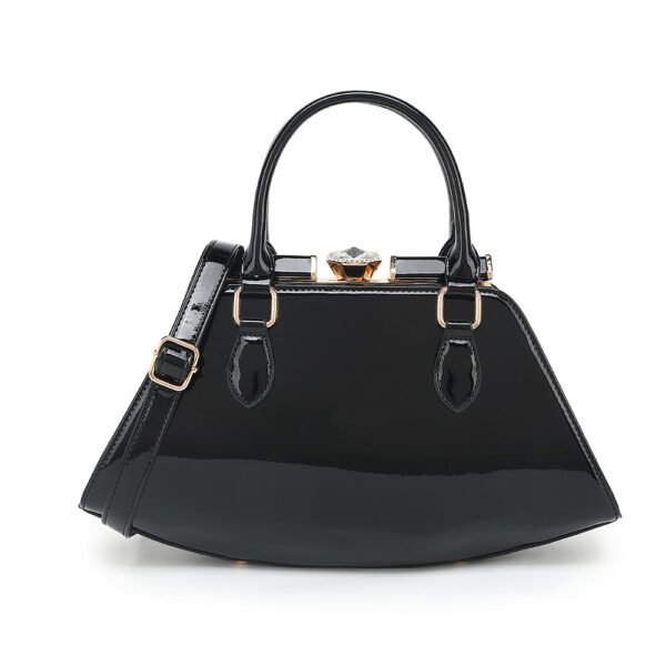 Patent Leather Frame Satchel - Image 2