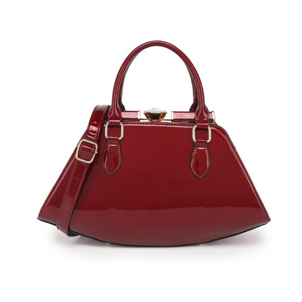 Patent Leather Frame Satchel - Image 4