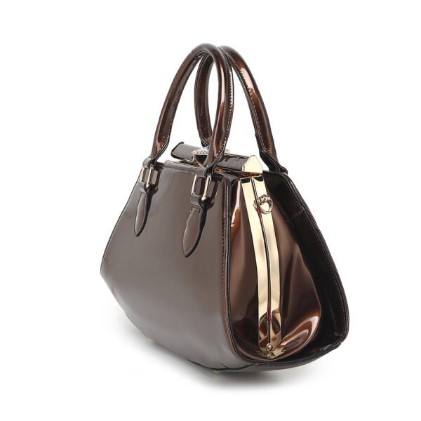Patent Leather Frame Satchel - Image 7