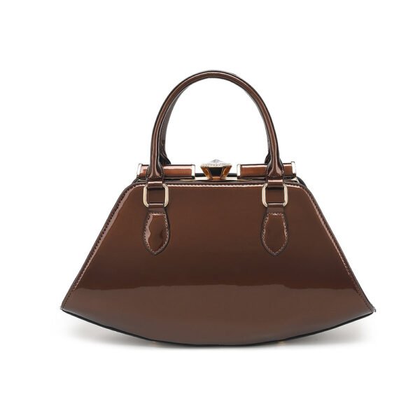 Patent Leather Frame Satchel - Image 8