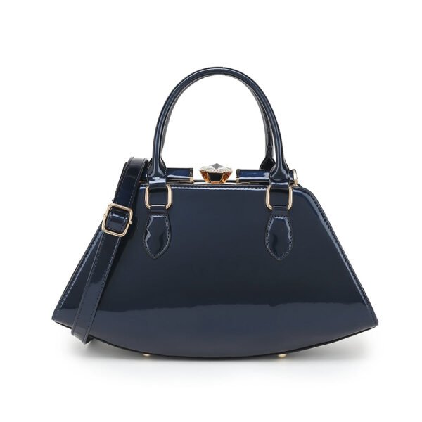 Patent Leather Frame Satchel - Image 5