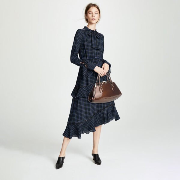 Patent Leather Frame Satchel - Image 10