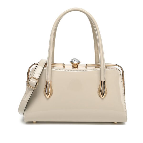 Patent Leather Frame Satchel - Image 3