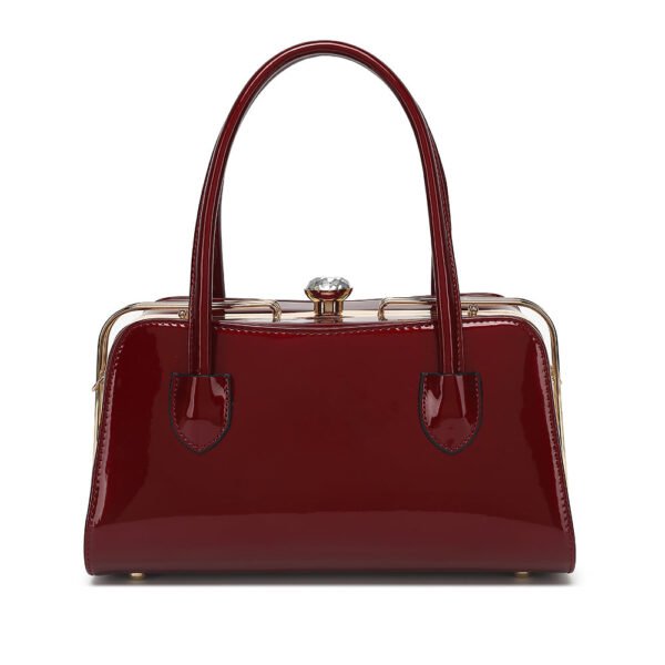 Patent Leather Frame Satchel