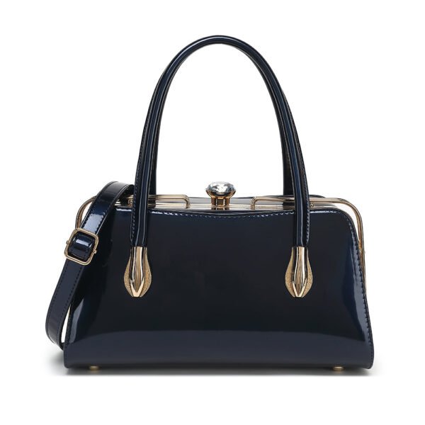Patent Leather Frame Satchel - Image 5