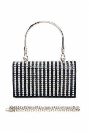 Pearl Accent Top Handle Convertible Clutch