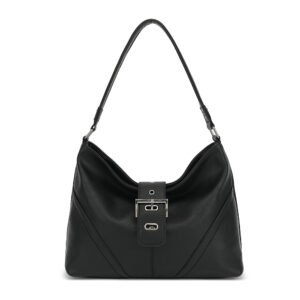 SLOUCHY HOBO WITH BUCKLE TAB OVER