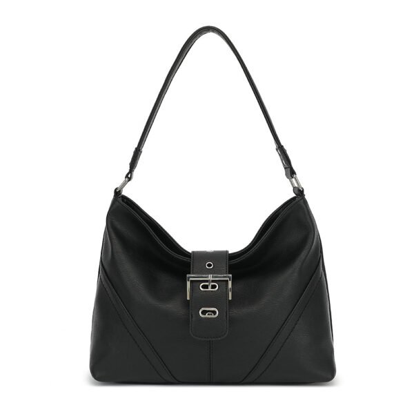 SLOUCHY HOBO WITH BUCKLE TAB OVER