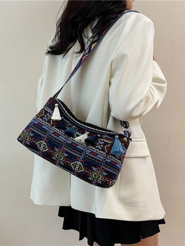 Tassel Adjustable Strap Shoulder Bag - Image 15