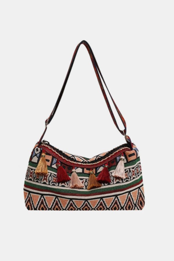 Tassel Adjustable Strap Shoulder Bag - Image 11