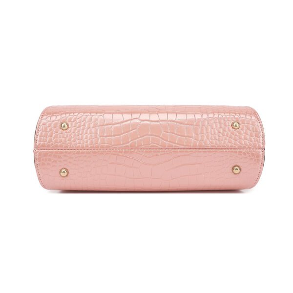 Croco Patent Leather with Rhinestones Satchel - Image 10