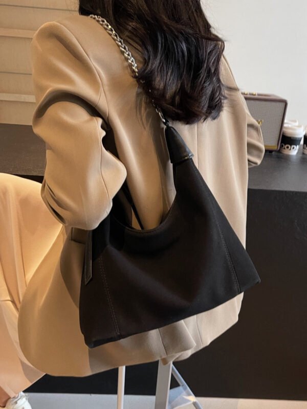 Suede Adjustable Strap Shoulder Bag - Image 11