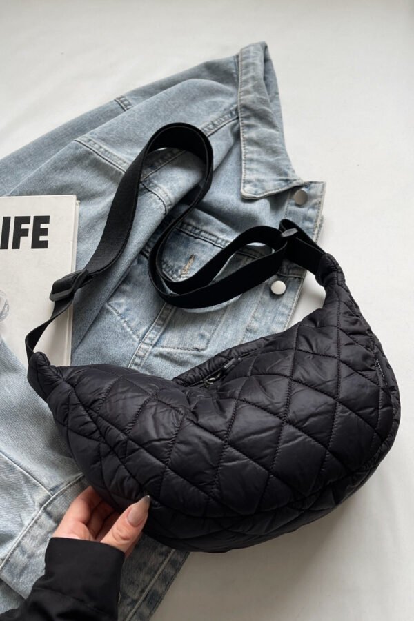 Quilted Adjustable Strap Crossbody Bag - Image 21