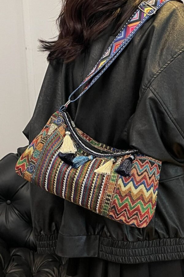 Tassel Adjustable Strap Shoulder Bag - Image 18