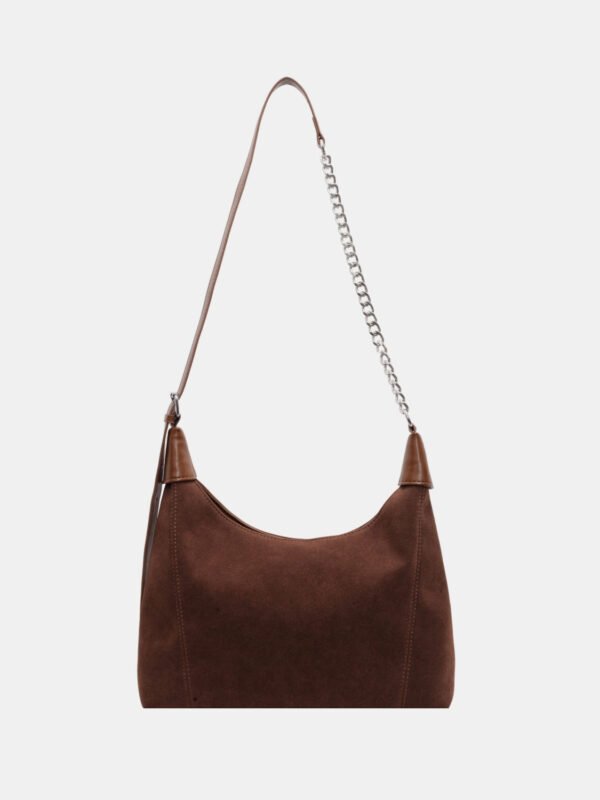 Suede Adjustable Strap Shoulder Bag - Image 13
