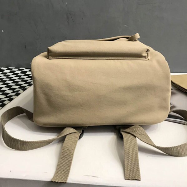 Zip Cotton Backpack Bag - Image 3