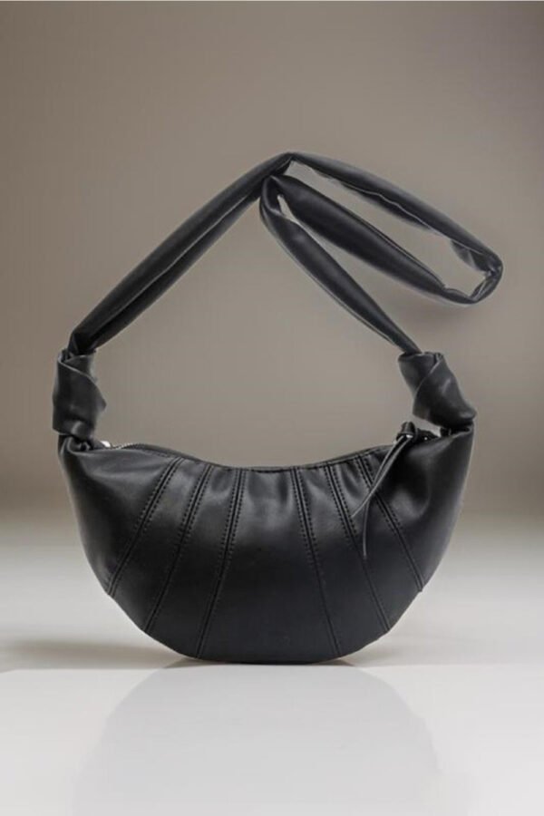 Vegan Leather Croissant Crossbody Bag - Image 6