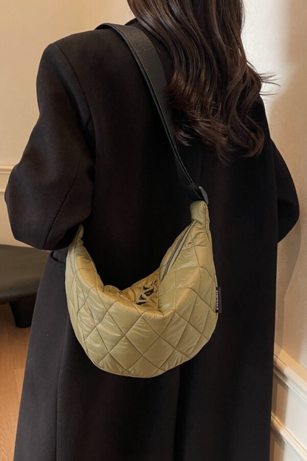 Quilted Adjustable Strap Crossbody Bag - Image 9