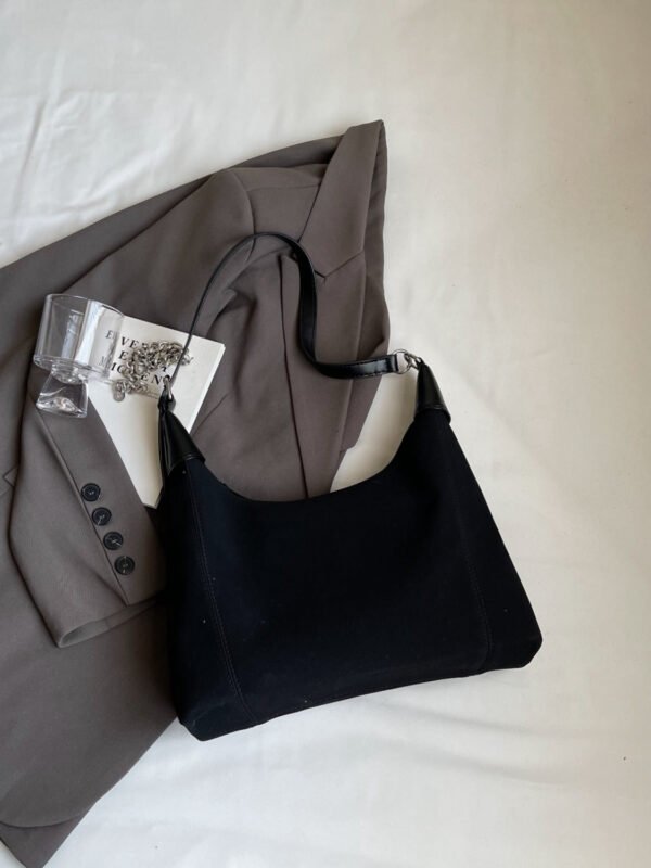 Suede Adjustable Strap Shoulder Bag - Image 9