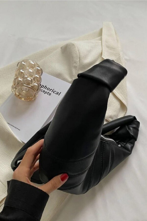 Vegan Leather Croissant Crossbody Bag - Image 4
