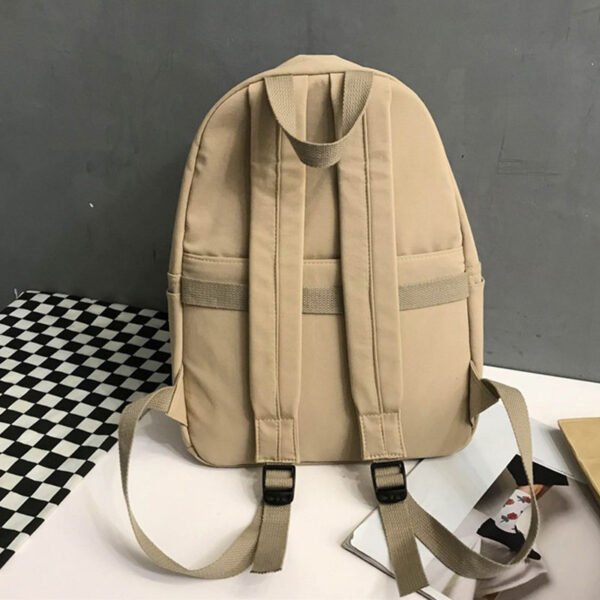 Zip Cotton Backpack Bag - Image 4