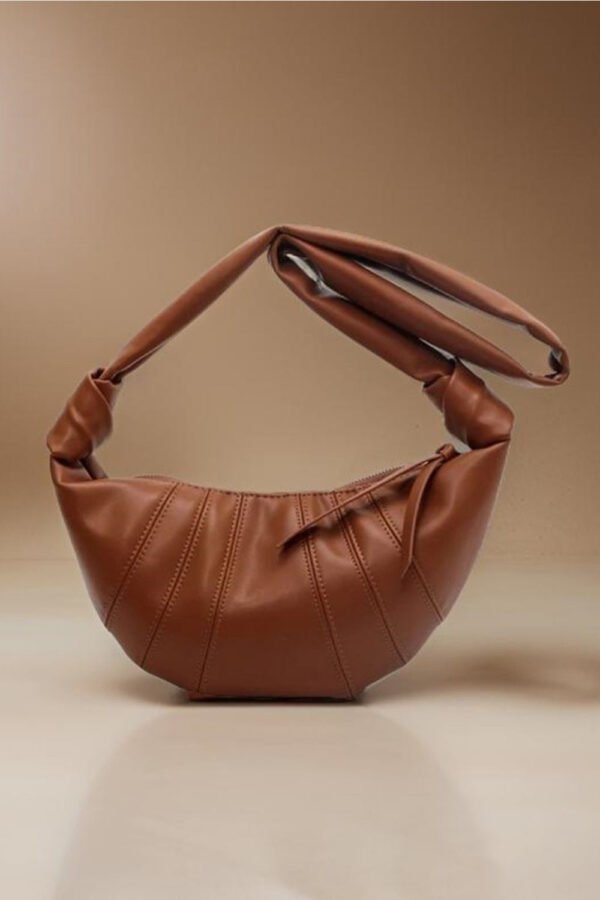 Vegan Leather Croissant Crossbody Bag - Image 3