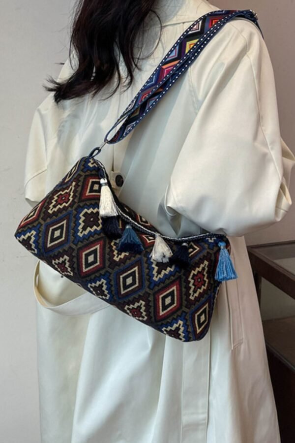 Tassel Adjustable Strap Shoulder Bag - Image 10