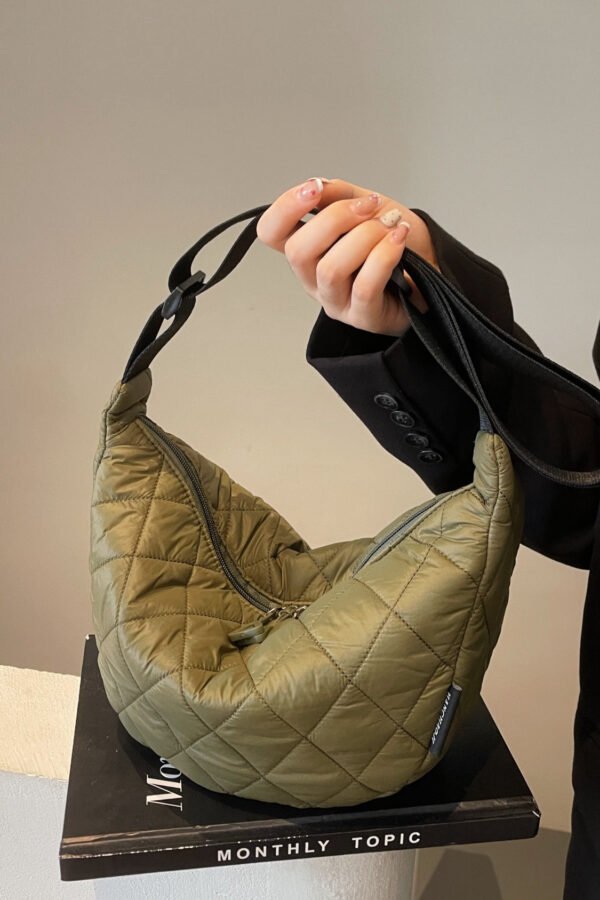 Quilted Adjustable Strap Crossbody Bag - Image 14