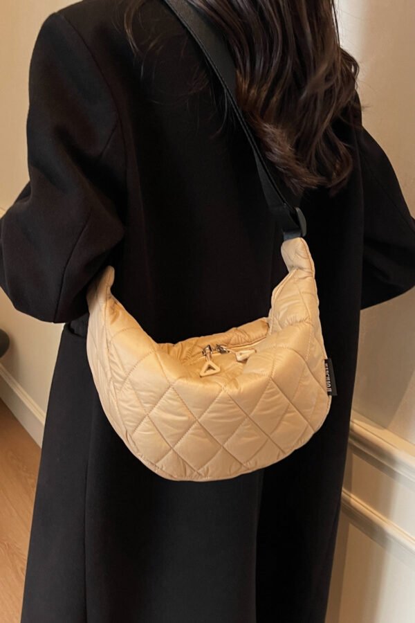 Quilted Adjustable Strap Crossbody Bag - Image 4