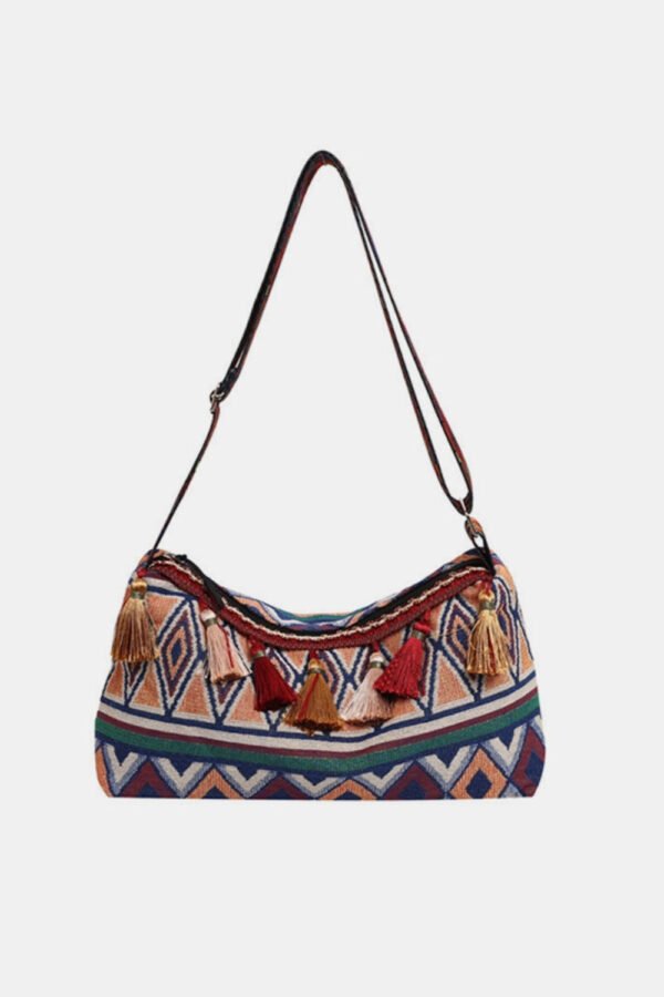 Tassel Adjustable Strap Shoulder Bag - Image 5